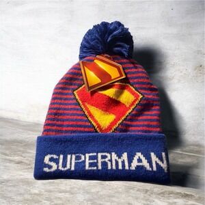 Child Youth DC Superman Beanie Hat New